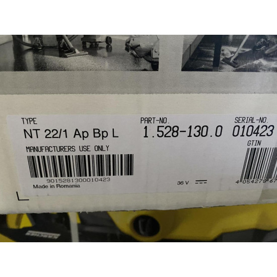 Аккумуляторный пылесос Karcher NT 22/1 Ap Bp L